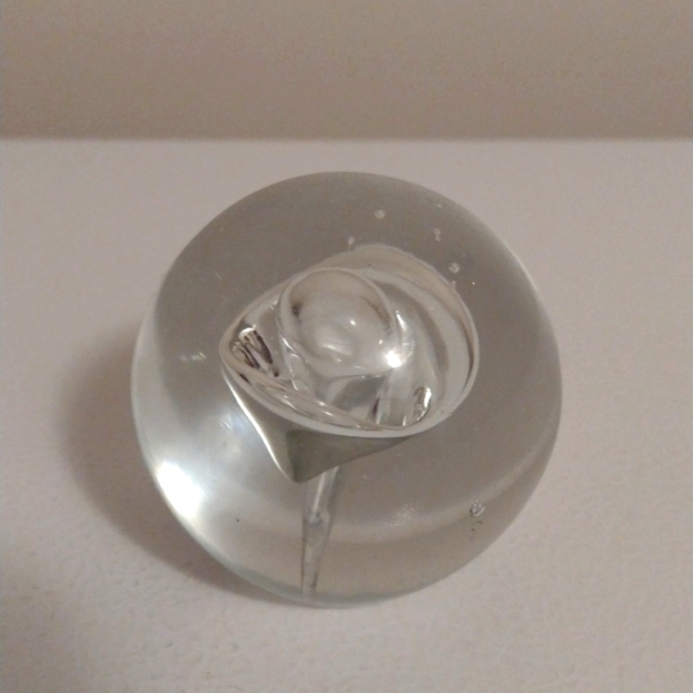 Vintage hand blown glass paper weight
